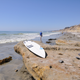 Solana beach, complete with someone’s random surf board.